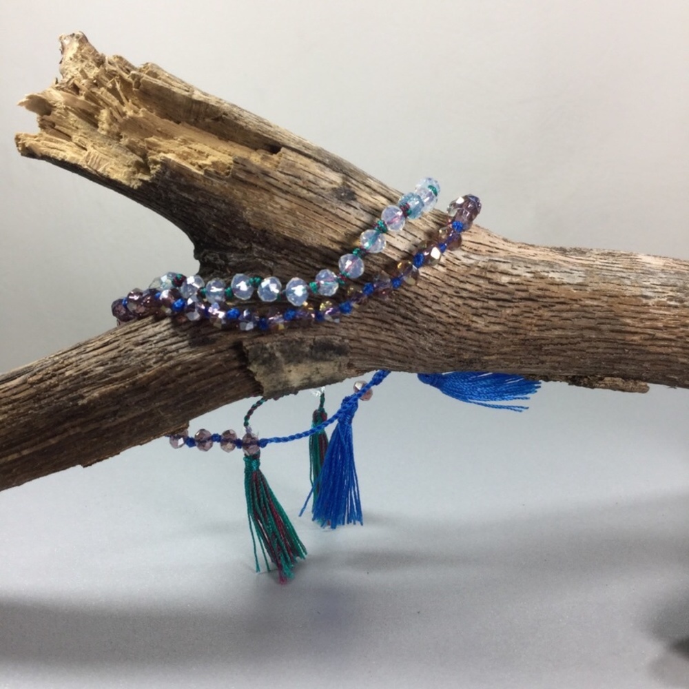 Dainty Boho Crystal Tassel Bracelet